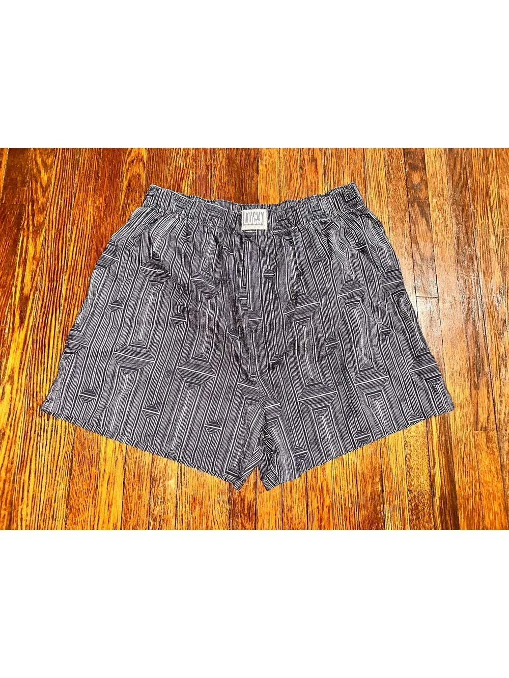 Men’s XL Lucky Brand Geometric Navy White Boxers Underwear